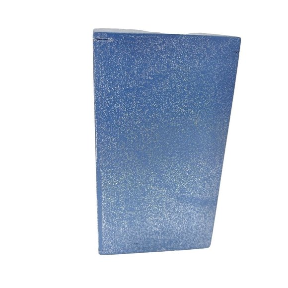 Handcrafted Shadow Box 7.5 x 5.5 x 3 Blue White Deer Christmas - Picture 3 of 7